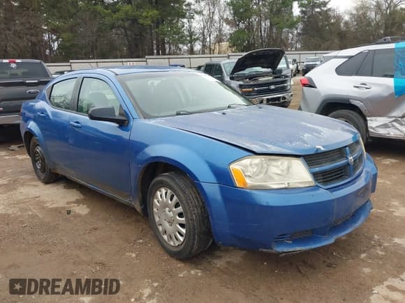✅ 2008 Dodge Avenger SE • VIN: 1B3LC46K58N180628 • Лот: 41609101. Опубликован ранее на IAAI с пробегом Не указан. Бесплатный доступ к архиву аукционных продаж из США и подробный отчёт об истории автомобиля на DreamBid. Изображение 1.