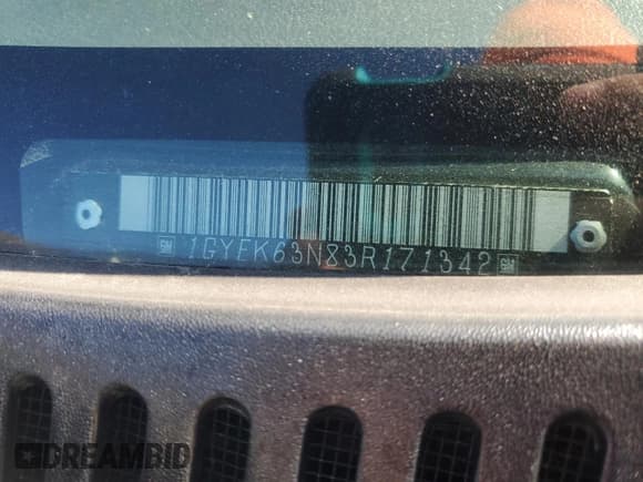 ✅ 2003 Cadillac Escalade • VIN: 1GYEK63N83R171342 • Lot: 91251175. Listed on Copart with 251,115 mi. Free auction sales archive from the USA and detailed vehicle history report at DreamBid. Image 13.