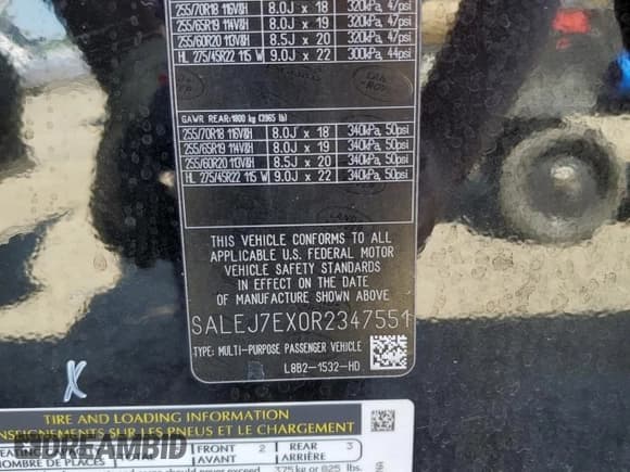 ✅ 2024 Land Rover Defender S • VIN: SALEJ7EX0R2347551 • Лот: 58010675. Опубликован ранее на Copart с пробегом 10 391 миль. Бесплатный доступ к архиву аукционных продаж из США и подробный отчёт об истории автомобиля на DreamBid. Изображение 14.