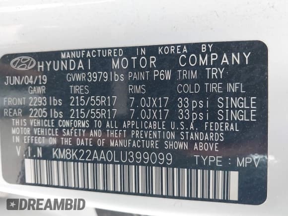 ✅ 2020 Hyundai Kona SEL • VIN: KM8K22AA0LU399099 • Lot: 43686003. Wystawiony na IAAI z przebiegiem 50 434 mil. Bezpłatny archiwum sprzedaży aukcyjnych z USA i szczegółowy raport historii pojazdu na DreamBid. Zdjęcie 9.