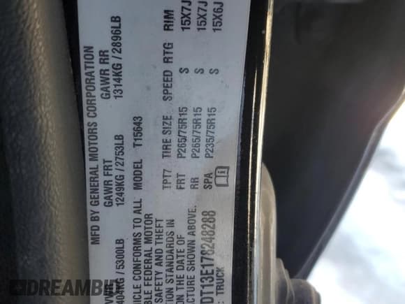 ✅ 2007 Chevrolet Colorado 2LT • VIN: 1GCDT13E178248288 • Лот: 37768294. Опубликован ранее на Copart с пробегом 235 934 миль. Бесплатный доступ к архиву аукционных продаж из США и подробный отчёт об истории автомобиля на DreamBid. Изображение 12.