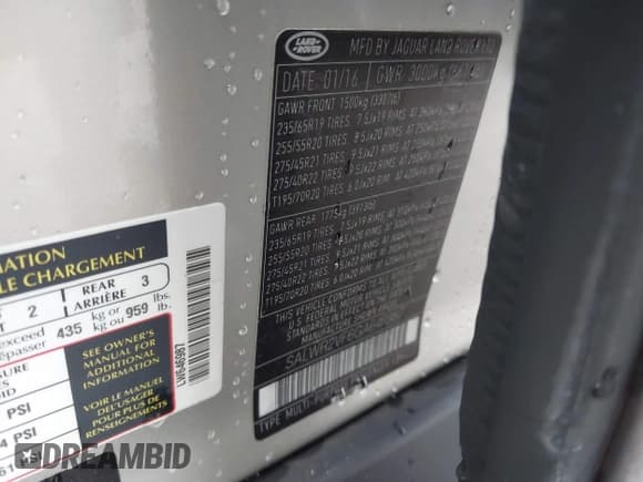 ✅ 2016 Land Rover Range Rover Sport HSE • VIN: SALWR2VF6GA646987 • Lot: 42412454. Wystawiony na IAAI z przebiegiem 92 366 mil. Bezpłatny archiwum sprzedaży aukcyjnych z USA i szczegółowy raport historii pojazdu na DreamBid. Zdjęcie 9.