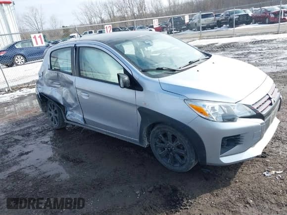 ✅ 2023 Mitsubishi Mirage Black Edition • VIN: ML32AWHJ7PH000985 • Lot: 41715630. Listed on IAAI with 33,582 mi. Free auction sales archive from the USA and detailed vehicle history report at DreamBid. Image 1.