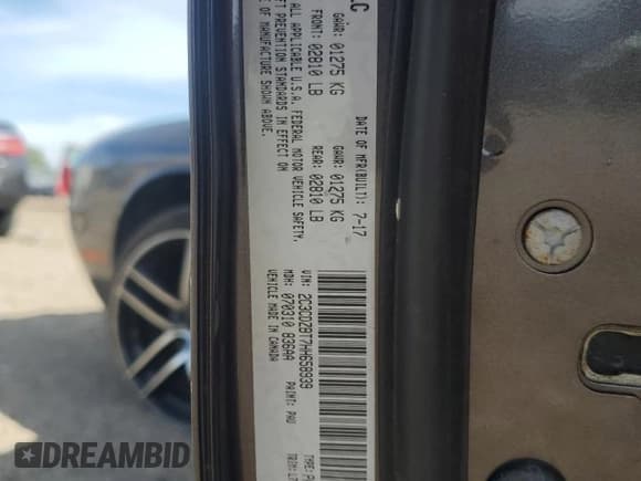 ✅ 2017 Dodge Challenger R/T • VIN: 2C3CDZBT7HH658939 • Лот: 84479995. Опубликован ранее на Copart с пробегом 70 689 миль. Бесплатный доступ к архиву аукционных продаж из США и подробный отчёт об истории автомобиля на DreamBid. Изображение 12.