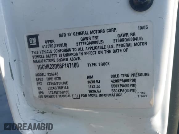 ✅ 2006 Chevrolet Silverado 2500HD LT3 • VIN: 1GCHK23D66F147100 • Лот: 42173062. Опубликован ранее на IAAI с пробегом 227 592 миль. Бесплатный доступ к архиву аукционных продаж из США и подробный отчёт об истории автомобиля на DreamBid. Изображение 9.