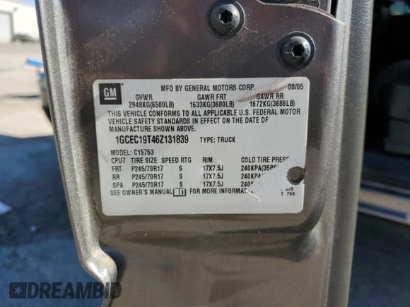 ✅ 2006 Chevrolet Silverado 1500 LT1 • VIN: 1GCEC19T46Z131839 • Лот: 73186514. Опубликован ранее на Copart с пробегом 207 292 миль. Бесплатный доступ к архиву аукционных продаж из США и подробный отчёт об истории автомобиля на DreamBid. Изображение 13.