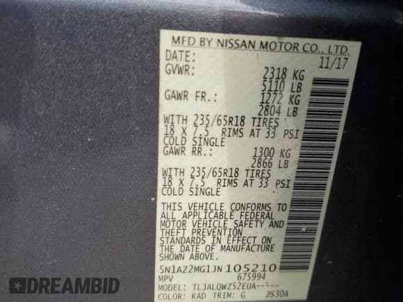 ✅ 2018 Nissan Murano Platinum • VIN: 5N1AZ2MG1JN105210 • Лот: 86143635. Опубликован ранее на Copart с пробегом 55 828 миль. Бесплатный доступ к архиву аукционных продаж из США и подробный отчёт об истории автомобиля на DreamBid. Изображение 13.