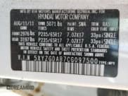 ✅ 2012 Hyundai Santa Fe GLS • VIN: 5XYZGDAB7CG097500 • Lot: 76201154. Listed on Copart with 51,100 mi. Free auction sales archive from the USA and detailed vehicle history report at DreamBid. Image 14.