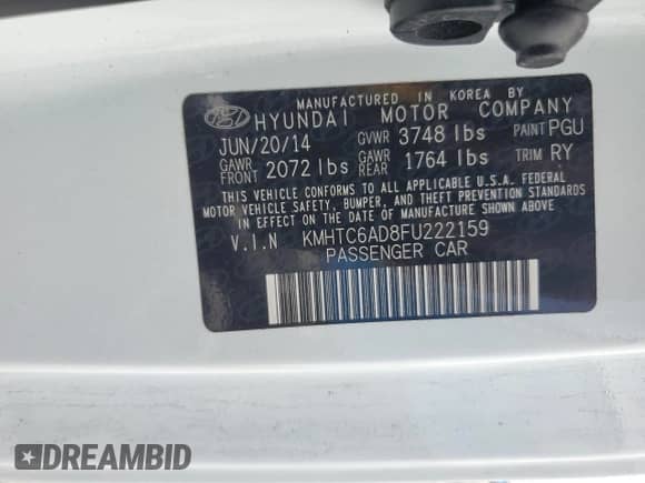 2015 Hyundai Veloster RE:FLEX with VIN KMHTC6AD8FU222159, listed as a Copart auction lot 90634915 with 135,682 mi miles and Salvage title. Bid and sale history available at DreamBid. Image 12.