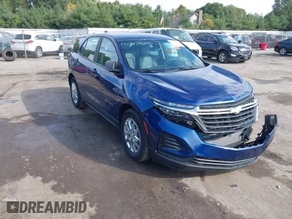 2022 Chevrolet Equinox LS with VIN 2GNAXHEV9N6108691, listed as a IAAI auction lot 43421600 with 23,330 mi miles and . Bid and sale history available at DreamBid. Image 1.
