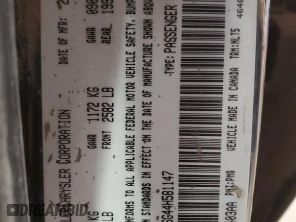 ✅ 2004 Chrysler 300M M • VIN: 2C3HE66G44H581147 • Лот: 43310885. Опубликован ранее на Copart с пробегом 176 086 миль. Бесплатный доступ к архиву аукционных продаж из США и подробный отчёт об истории автомобиля на DreamBid. Изображение 13.