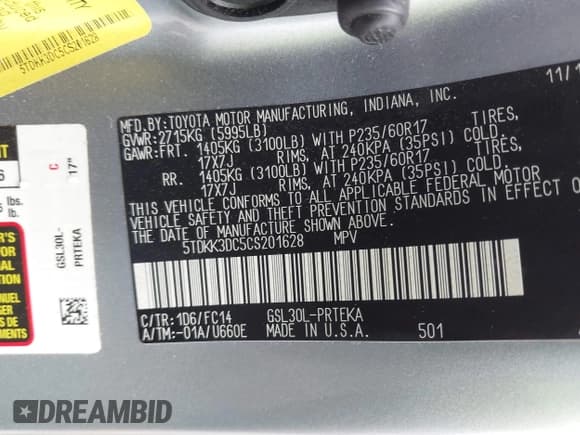 ✅ 2012 Toyota Sienna LE • VIN: 5TDKK3DC5CS201628 • Lot: 43640805. Wystawiony na IAAI z przebiegiem 104 449 mil. Bezpłatny archiwum sprzedaży aukcyjnych z USA i szczegółowy raport historii pojazdu na DreamBid. Zdjęcie 9.