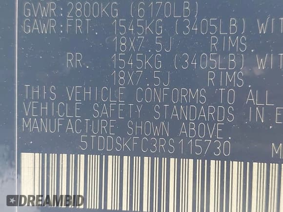 ✅ 2024 Toyota Sienna XSE • VIN: 5TDDSKFC3RS115730 • Lot: 42653479. Listed on IAAI with 91,053 mi. Free auction sales archive from the USA and detailed vehicle history report at DreamBid. Image 9.