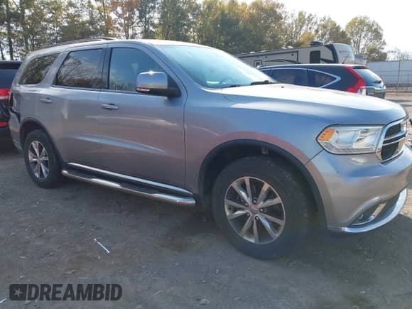 2016 Dodge Durango Limited with VIN 1C4RDJDG5GC340844, listed as a IAAI auction lot 43463794 with 188,265 mi miles and . Bid and sale history available at DreamBid. Image 1.