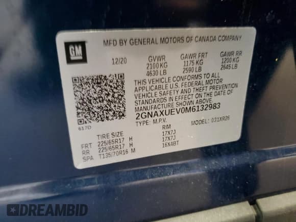 ✅ 2021 Chevrolet Equinox LT • VIN: 2GNAXUEV0M6132983 • Lot: 91516235. Wystawiony na Copart z przebiegiem 97 617 mil. Bezpłatny archiwum sprzedaży aukcyjnych z USA i szczegółowy raport historii pojazdu na DreamBid. Zdjęcie 13.