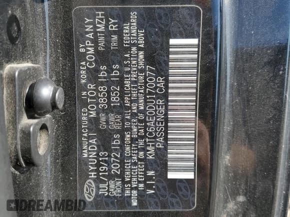 ✅ 2013 Hyundai Veloster Turbo • VIN: KMHTC6AE0DU170077 • Lot: 72186104. Wystawiony na Copart z przebiegiem Nie podano. Bezpłatny archiwum sprzedaży aukcyjnych z USA i szczegółowy raport historii pojazdu na DreamBid. Zdjęcie 14.