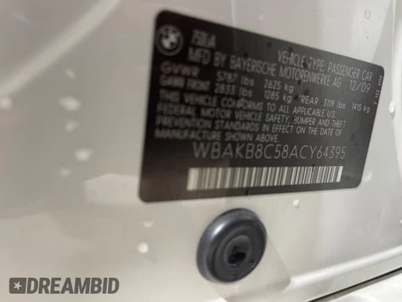 ✅ 2010 BMW 7 Series 750Li • VIN: WBAKB8C58ACY64395 • Lot: 58609065. Wystawiony na Copart z przebiegiem 137 375 mil. Bezpłatny archiwum sprzedaży aukcyjnych z USA i szczegółowy raport historii pojazdu na DreamBid. Zdjęcie 10.