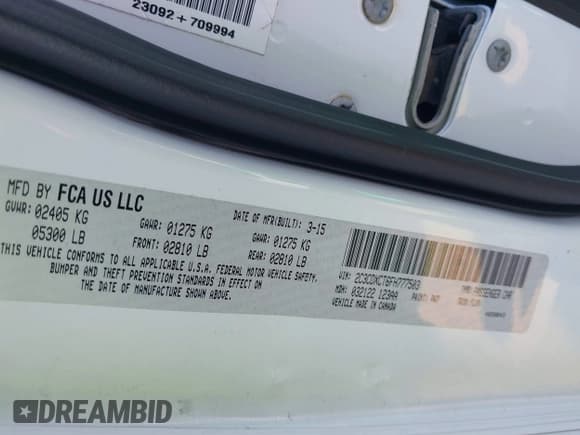 ✅ 2015 Dodge Charger Road/Track • VIN: 2C3CDXCT6FH777503 • Лот: 42299209. Опубликован ранее на IAAI с пробегом 116 006 миль. Бесплатный доступ к архиву аукционных продаж из США и подробный отчёт об истории автомобиля на DreamBid. Изображение 9.