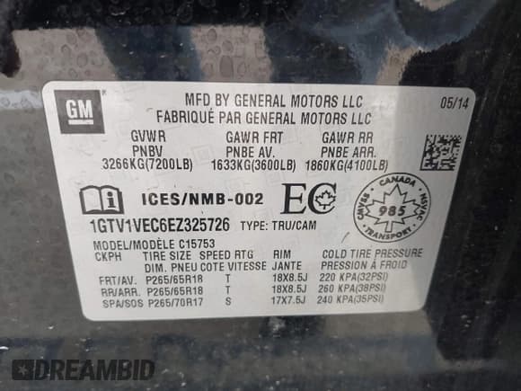 ✅ 2014 GMC Sierra 1500 • VIN: 1GTV1VEC6EZ325726 • Lot: 42050076. Wystawiony na IAAI z przebiegiem 119 696 mil. Bezpłatny archiwum sprzedaży aukcyjnych z USA i szczegółowy raport historii pojazdu na DreamBid. Zdjęcie 9.