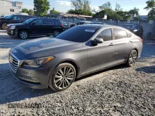 2015 Hyundai Genesis 5.0L z VIN KMHGN4JF5FU024690, wystawiony jako Copart lot #74206054 z przebiegiem 96 068 mil mil oraz Czysty tytuł • Clean title. Historia ofert i sprzedaży dostępna na DreamBid. Obrazek 1.