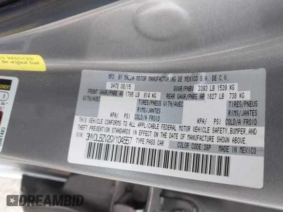 ✅ 2016 Scion iA • VIN: 3MYDLBZV2GY104557 • Лот: 42066386. Опубликован ранее на IAAI с пробегом 83 811 миль. Бесплатный доступ к архиву аукционных продаж из США и подробный отчёт об истории автомобиля на DreamBid. Изображение 9.