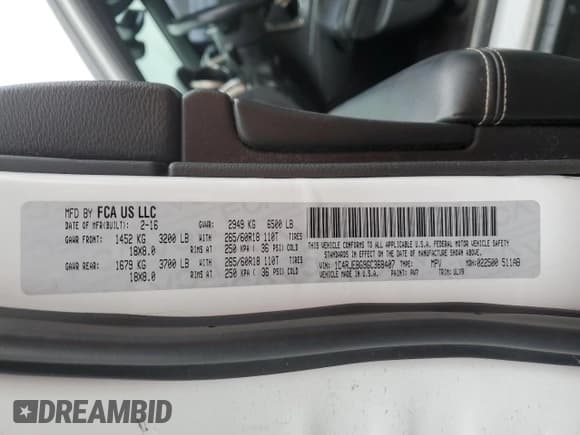 ✅ 2016 Jeep Grand Cherokee Limited • VIN: 1C4RJEBG9GC368407 • Lot: 93341845. Listed on Copart with 162,935 mi. Free auction sales archive from the USA and detailed vehicle history report at DreamBid. Image 14.