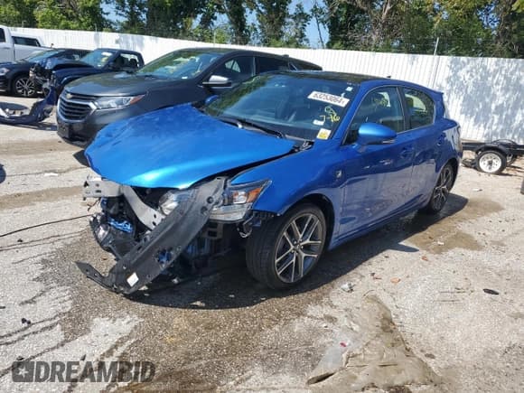 ✅ 2017 Lexus CT 200h • VIN: JTHKD5BH7H2292399 • Lot: 63253064. Listed on Copart with 59,458 mi. Free auction sales archive from the USA and detailed vehicle history report at DreamBid. Image 1.