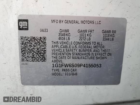 2023 Chevrolet Bolt EV 1LT z VIN 1G1FW6S09P4155053, wystawiony jako Copart lot #81611933 z przebiegiem 5 986 mil mil oraz . Historia ofert i sprzedaży dostępna na DreamBid. Obrazek 14.