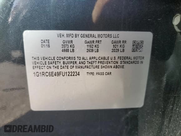 ✅ 2015 Chevrolet Volt • VIN: 1G1RC6E49FU122234 • Lot: 74316134. Wystawiony na Copart z przebiegiem 69 125 mil. Bezpłatny archiwum sprzedaży aukcyjnych z USA i szczegółowy raport historii pojazdu na DreamBid. Zdjęcie 13.