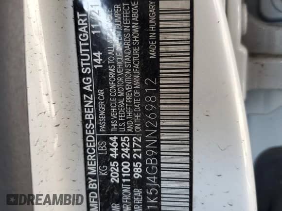 2022 Mercedes-Benz CLA 250 z VIN W1K5J4GB9NN269812, wystawiony jako Copart lot #85718995 z przebiegiem Nie podano mil oraz Czysty tytuł • Clean title. Historia ofert i sprzedaży dostępna na DreamBid. Obrazek 12.