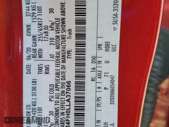 ✅ 2020 Ford Ranger XL • VIN: 1FTER4FH0LLA37066 • Лот: 87396555. Опубликован ранее на Copart с пробегом 98 852 миль. Бесплатный доступ к архиву аукционных продаж из США и подробный отчёт об истории автомобиля на DreamBid. Изображение 12.