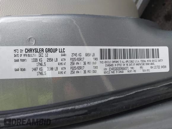 ✅ 2013 Dodge Grand Caravan SE • VIN: 2C4RDGBG9DR660371 • Lot: 43552841. Wystawiony na IAAI z przebiegiem 152 798 mil. Bezpłatny archiwum sprzedaży aukcyjnych z USA i szczegółowy raport historii pojazdu na DreamBid. Zdjęcie 9.