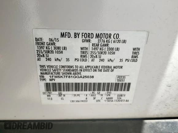 ✅ 2016 Ford Explorer Limited • VIN: 1FM5K7F81GGA25038 • Lot: 63893075. Wystawiony na Copart z przebiegiem 210 700 mil. Bezpłatny archiwum sprzedaży aukcyjnych z USA i szczegółowy raport historii pojazdu na DreamBid. Zdjęcie 14.