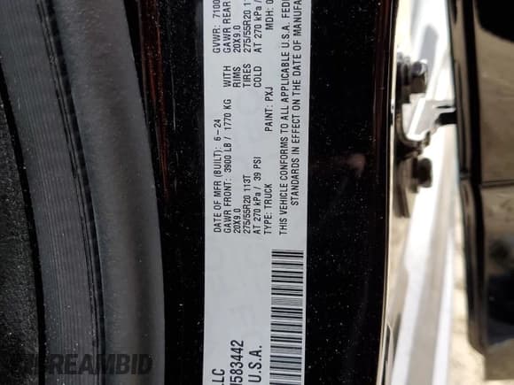 ✅ 2025 Ram 1500 Laramie • VIN: 1C6SRFRP9SN583442 • Лот: 80982804. Опубликован ранее на Copart с пробегом 7 334 миль. Бесплатный доступ к архиву аукционных продаж из США и подробный отчёт об истории автомобиля на DreamBid. Изображение 14.