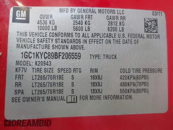 ✅ 2011 Chevrolet Silverado 2500HD LTZ • VIN: 1GC1KYC89BF206559 • Lot: 42639694. Listed on IAAI with 127,697 mi. Free auction sales archive from the USA and detailed vehicle history report at DreamBid. Image 9.
