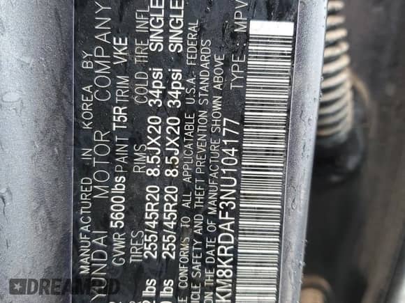 2022 Hyundai Ioniq 5 Limited с VIN KM8KRDAF3NU104177, выставлен на аукционе Copart как лот 81819653 с пробегом Не указан миль и . История ставок и продаж доступна на DreamBid. Изображение 12.