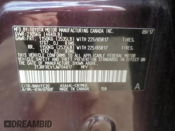 ✅ 2018 Toyota RAV4 XLE • VIN: 2T3RFREV1JW704817 • Lot: 82752715. Wystawiony na Copart z przebiegiem 79 732 mil. Bezpłatny archiwum sprzedaży aukcyjnych z USA i szczegółowy raport historii pojazdu na DreamBid. Zdjęcie 13.