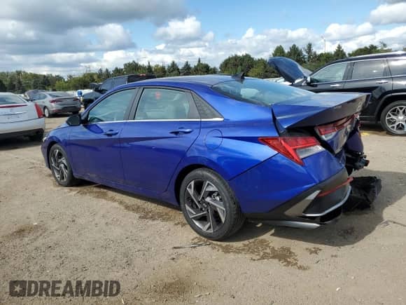 2024 Hyundai Elantra SEL с VIN KMHLS4DG2RU646096, выставлен на аукционе Copart как лот 81487635 с пробегом 25 617 миль миль и Списание • Salvage title. История ставок и продаж доступна на DreamBid. Изображение 2.