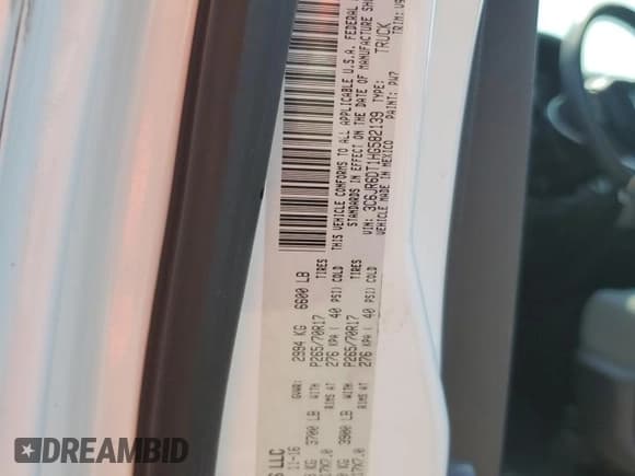 ✅ 2017 Ram 1500 Tradesman • VIN: 3C6JR6DT1HG582139 • Lot: 65463675. Listed on Copart with 140,594 mi. Free auction sales archive from the USA and detailed vehicle history report at DreamBid. Image 12.