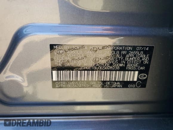 ✅ 2014 Lexus GS 350 • VIN: JTHCE1BL0E5028238 • Lot: 84193535. Wystawiony na Copart z przebiegiem 116 780 mil. Bezpłatny archiwum sprzedaży aukcyjnych z USA i szczegółowy raport historii pojazdu na DreamBid. Zdjęcie 12.