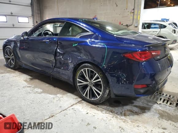 ✅ 2021 Infiniti Q60 Luxe • VIN: JN1EV7KL4MM470721 • Lot: 46048405. Listed on Copart with 17,525 mi. Free auction sales archive from the USA and detailed vehicle history report at DreamBid. Image 2.