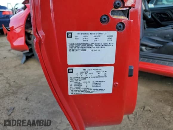 ✅ 2002 Chevrolet Camaro Z28 • VIN: 2G1FP22G722163606 • Lot: 57531855. Wystawiony na Copart z przebiegiem Nie podano. Bezpłatny archiwum sprzedaży aukcyjnych z USA i szczegółowy raport historii pojazdu na DreamBid. Zdjęcie 12.