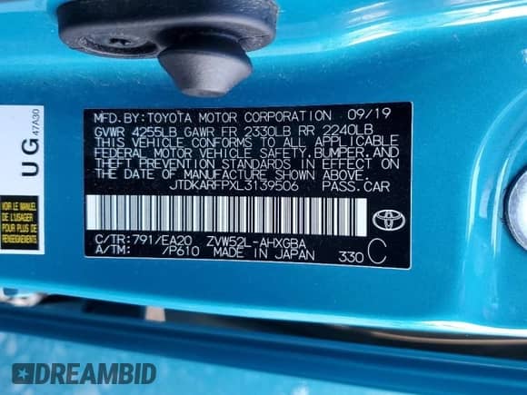 2020 Toyota Prius LE с VIN JTDKARFPXL3139506, выставлен на аукционе Copart как лот 90071985 с пробегом 46 244 миль миль и Списание • Salvage title. История ставок и продаж доступна на DreamBid. Изображение 14.