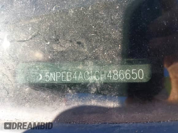 2012 Hyundai Sonata GLS with VIN 5NPEB4AC1CH486650, listed as a IAAI auction lot 43504210 with 142,701 mi miles and . Bid and sale history available at DreamBid. Image 12.