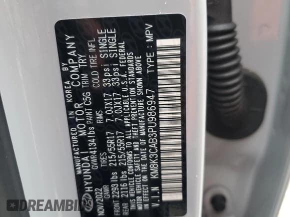 ✅ 2023 Hyundai Kona SEL • VIN: KM8K3CAB3PU986947 • Лот: 74229024. Опубликован ранее на Copart с пробегом Не указан. Бесплатный доступ к архиву аукционных продаж из США и подробный отчёт об истории автомобиля на DreamBid. Изображение 13.