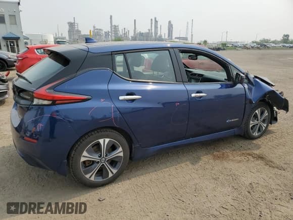 ✅ 2018 Nissan LEAF SL • VIN: 1N4AZ1CP4JC300896 • Lot: 59137075. Listed on Copart with 282,288 mi. Free auction sales archive from the USA and detailed vehicle history report at DreamBid. Image 3.