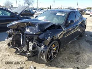 ✅ 2018 Alfa Romeo Giulia Ti • VIN: ZARFAECN0J7566637 • Lot: 49741045. Listed on Copart with Not provided. Free auction sales archive from the USA and detailed vehicle history report at DreamBid. Image 1.