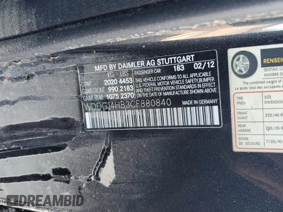 ✅ 2012 Mercedes-Benz C 250 • VIN: WDDGJ4HB3CF880840 • Lot: 82006585. Wystawiony na Copart z przebiegiem Nie podano. Bezpłatny archiwum sprzedaży aukcyjnych z USA i szczegółowy raport historii pojazdu na DreamBid. Zdjęcie 12.