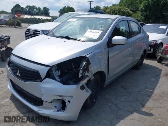 ✅ 2020 Mitsubishi Mirage ES • VIN: ML32F3FJ4LHF11148 • Lot: 42816745. Listed on IAAI with 56,298 mi. Free auction sales archive from the USA and detailed vehicle history report at DreamBid. Image 2.