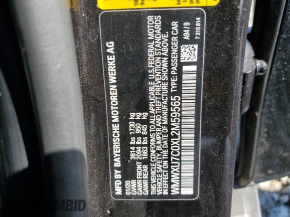 ✅ 2020 MINI Hardtop 4 Door Cooper • VIN: WMWXU7C0XL2M59565 • Lot: 66477545. Wystawiony na Copart z przebiegiem 38 651 mil. Bezpłatny archiwum sprzedaży aukcyjnych z USA i szczegółowy raport historii pojazdu na DreamBid. Zdjęcie 13.